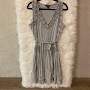 Light Gray Jersey Dress with Tie